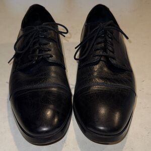Cole Haan Mens Grand Os Oxford Dress Shoes Black Leather Cap Toe Lace Up 10 1/2